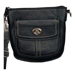 Coach Crossbody Leather Toggle Swing Purse Bag